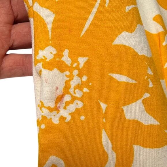TRINA TURK Women Zile Floral Ruffle Sheath Dress Marigold White Yellow Size 10 - Picture 15 of 16